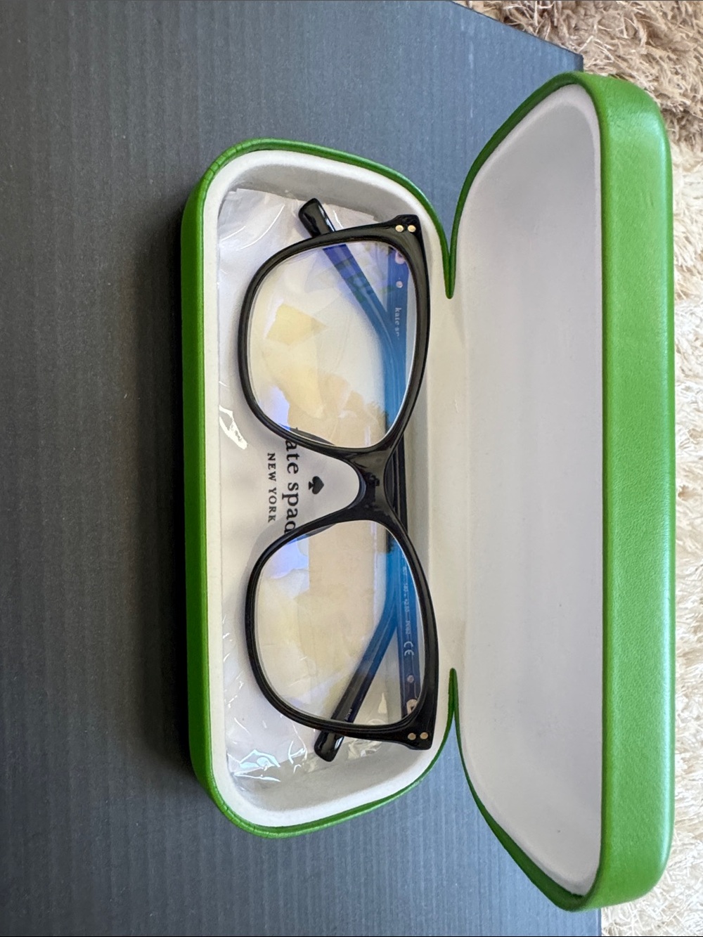 Women’s kate spade Black Eyeglasses with Green Case - 2.50